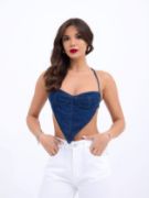 6968 KOT CROP-MAVİ resmi